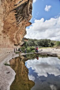 rock shelter and water hole
