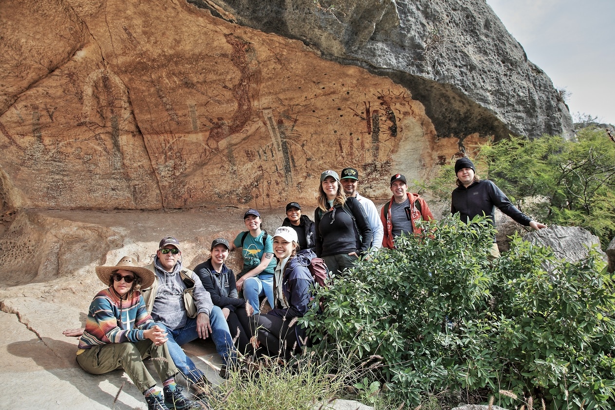 tour group at the White Shaman Preserve