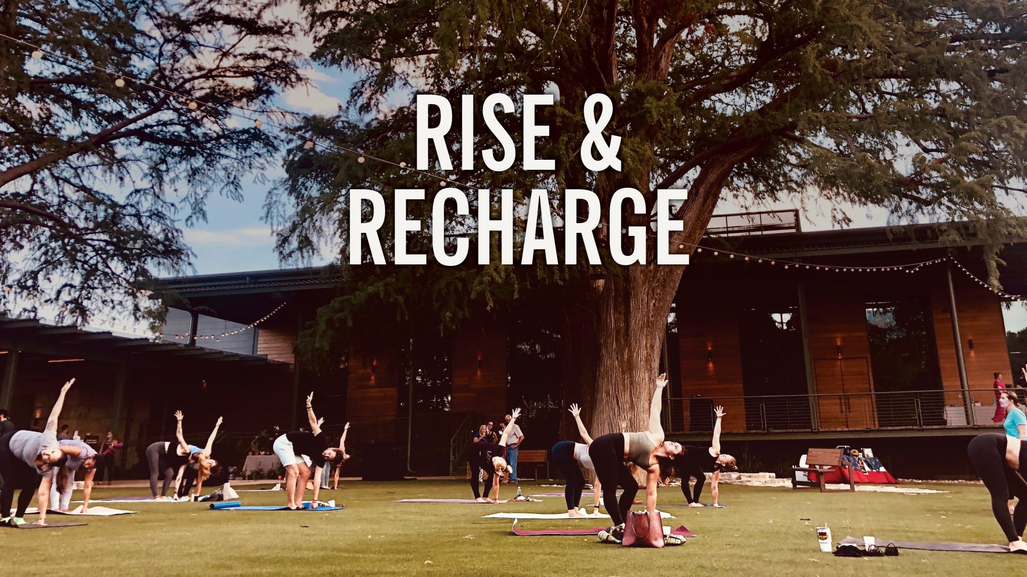 outdoor yoga class